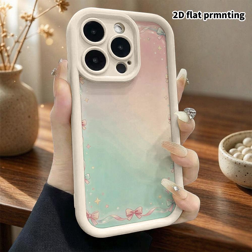 Phone case: 2D flat, suitable for iPhone 18 17 16 15 14 13 Pro protective case, gradient watercolor, perfect Christmas and Halloween holiday gift