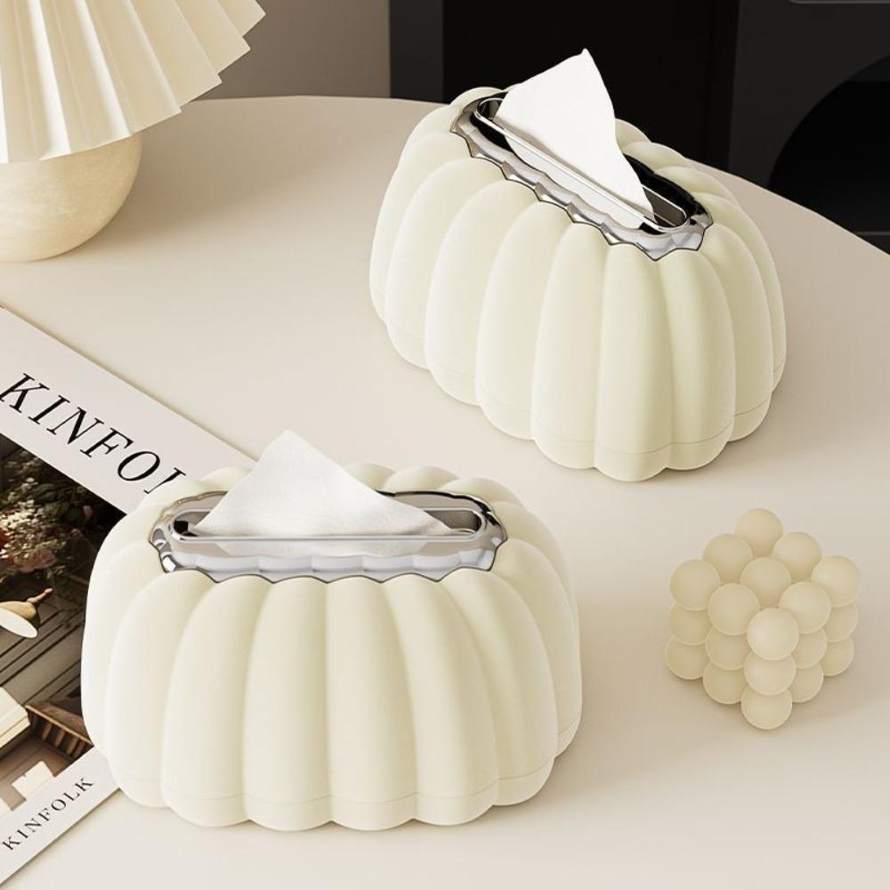 Pumpkin Shaped Paper Holder ABS Napkin Box New Tissue Storage Container  Office Living Room