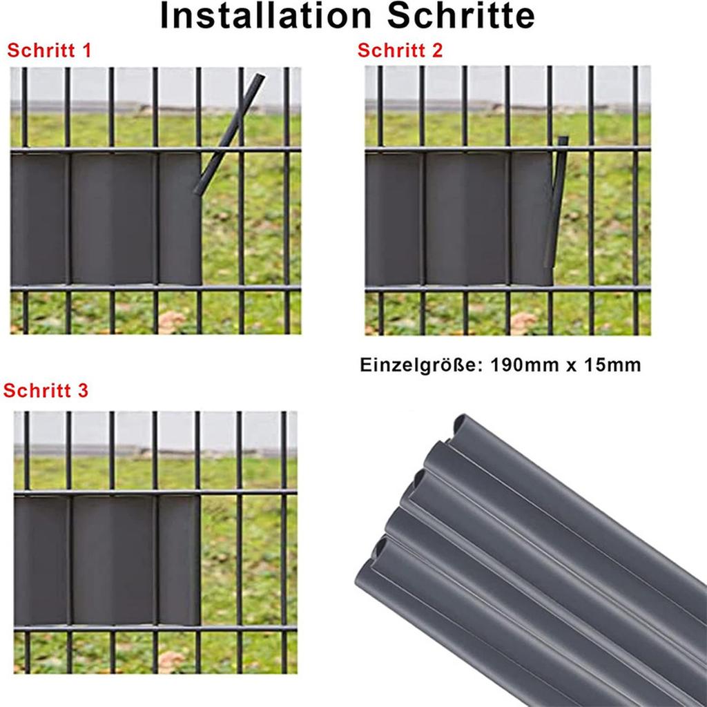 Clips Voor Dubbelstaafmat Hek PVC Accessoire 190 Mm X 15 Mm Klemstaven Eenvoudige Installatie Langdurige Prestaties