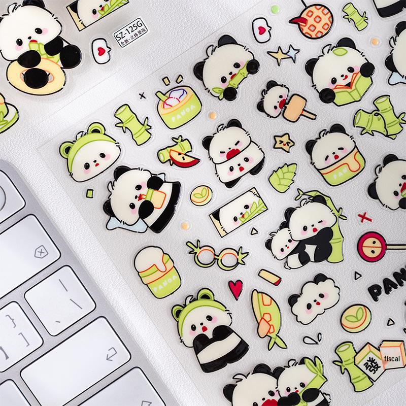 Sky New Panda Bamboo Pattern Journal DIY Phone Case Sticker