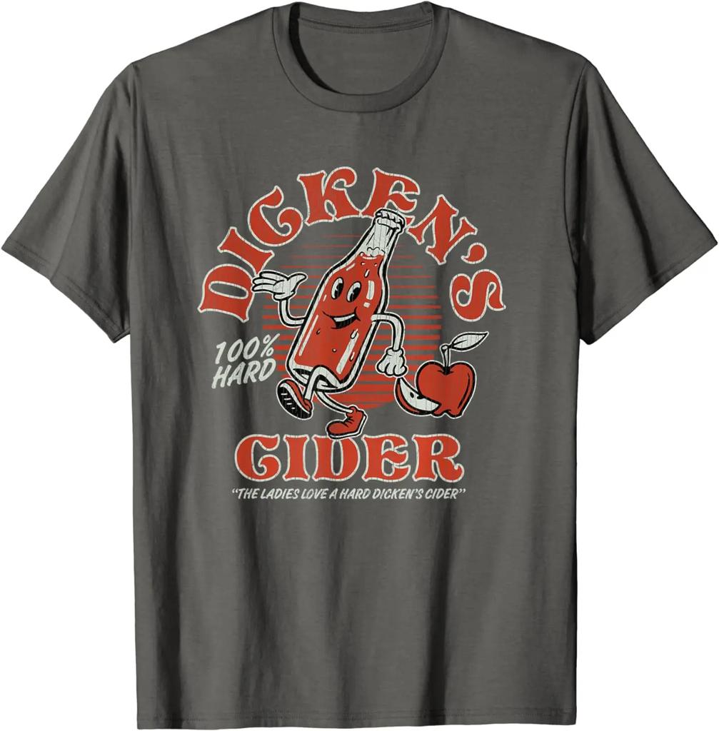 Funny Hard Cider Adult Humor Retro Vintage Mascot Joke T-Shirt