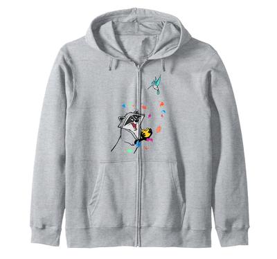 Disney Pocahontas Meeko a Flit Portrét Mikina na zip