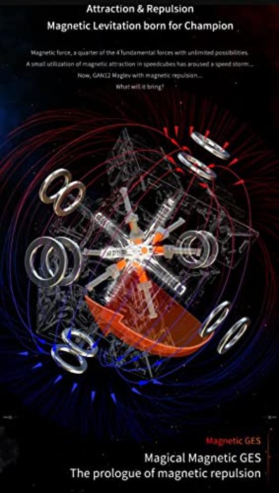 Kancharo GAN 12 Maglev Frosted Stickerless Cube Japanese Cube Guide Magnetic Competition Cube GANCUBE 3x3 Maglev [Includes & Pouch/Authentic Product]