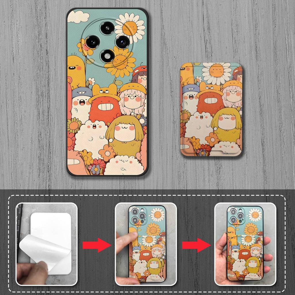 Soft Case Graffiti Phone Case For OPPO A3 Pro 5G China/F27Pro/F27PRO+ Cute Card Bag Dirt-resistant Anti-knock Card Slot