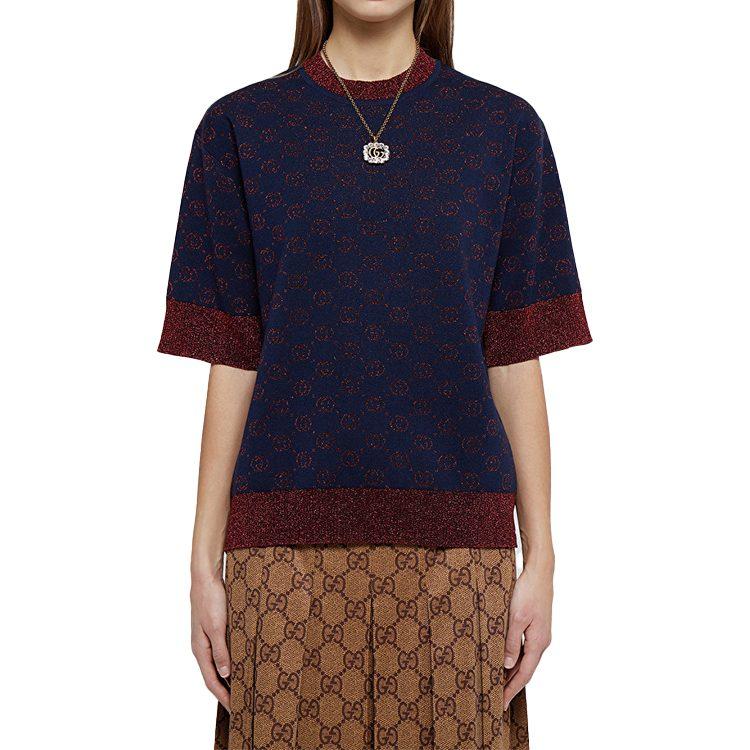 Gucci Sweater Women's Navy Blue 605920-XKAHT-4668