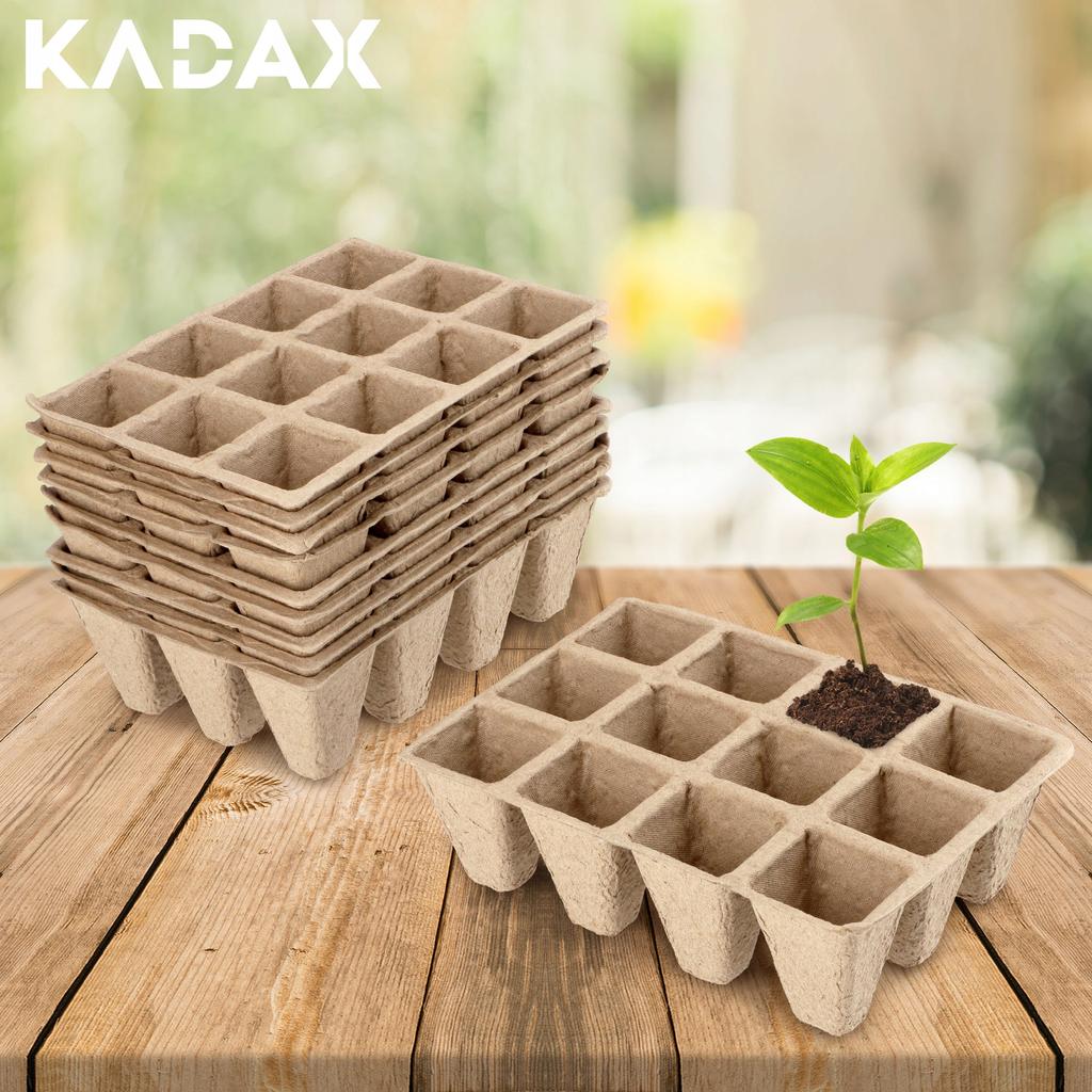 KADAX Doniczki Torfowe Rozsadowe Biodegradowalne Rozsady Sadzonki 10x12szt