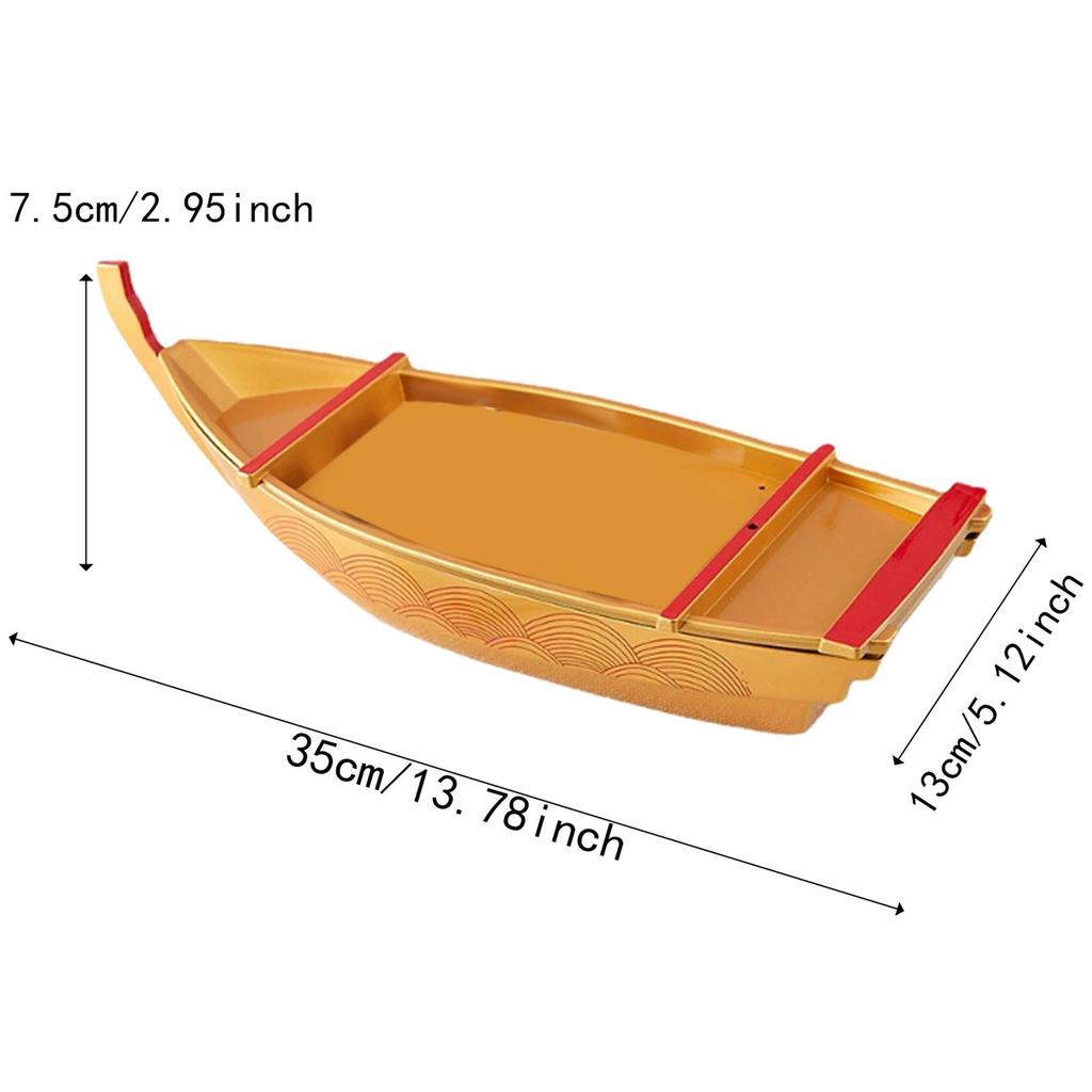 Sushi-Boot Serviertablett, Holz Wiederverwendbare Form Japanisch Glatt Sashimi-Halter Einzugsgeschenk