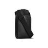 Montblanc Adjustable Shoulder Strap Zipper Closure Embossed Full Grain Leather Crossbody Bag Medium Men Bags Black 129971