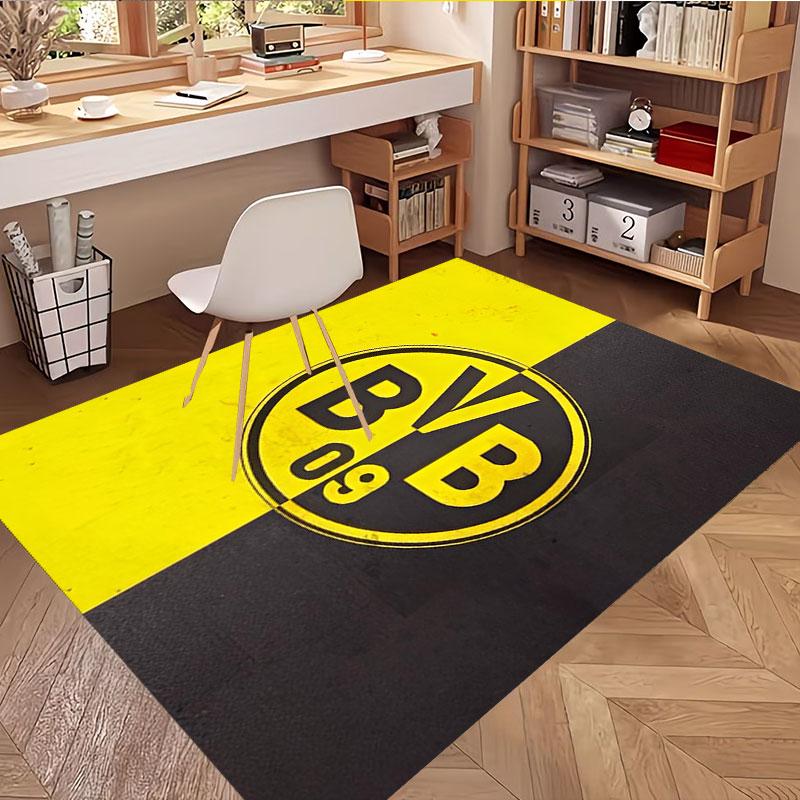 Borussia Dortmund Print Rug, Washable Floor Carpet, For Entryway Dorm Laundry Room Office Study, Home Decor Birthday Christmas Gift