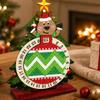 Christmas Number Panel Sign, Bead Art Holiday Accent for Desk Display with 1-25 Date Marker and Wood Stand Home