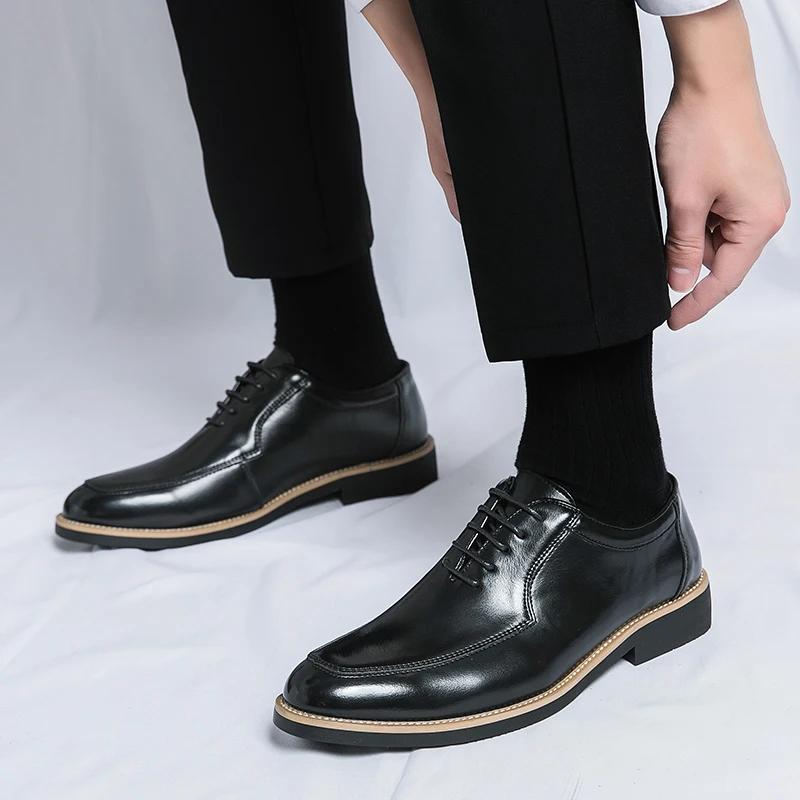 Genuine Leather Men's Formal Shoes Business Men Office Shoes British Style Men's Casual Shoes Social Shoe Male Chaussure Hommes