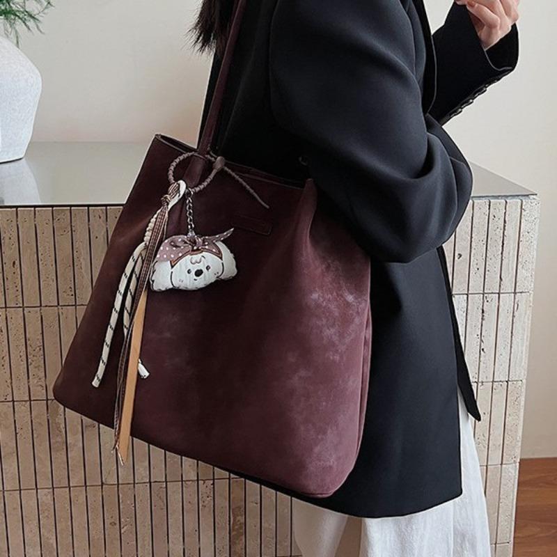 Autumn Commuter Big Bag Women's New Retro Trendy Simple Tote Bag Versatile Large Capacity Shoulder Handbag
