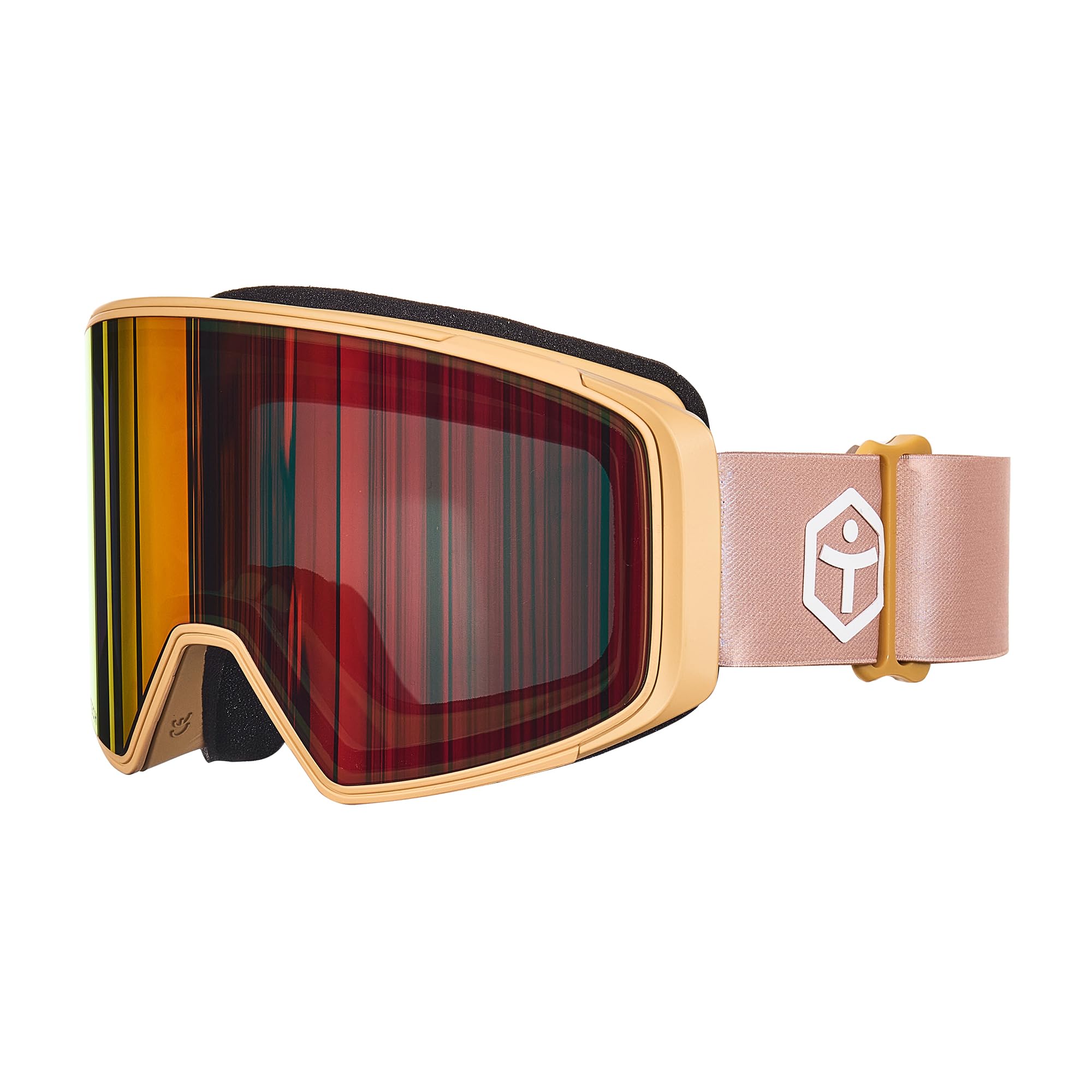 

Snow Goggles Snowboard Ski Pillar Mirror Coating Adult OTG [TaoTech] Anti-Fog (Beige) бежевий