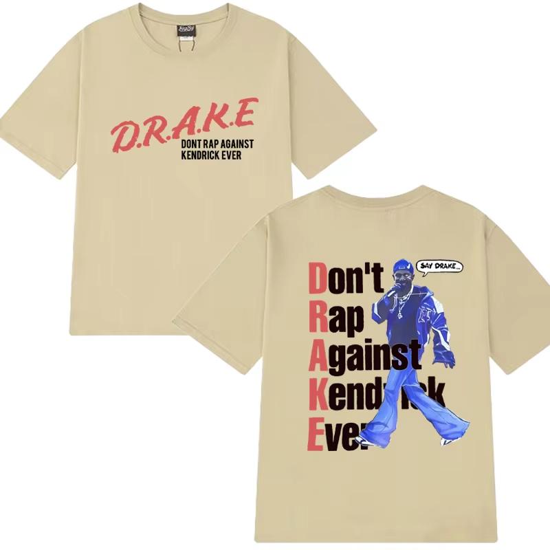 Hot Sale Kendrick Lamar Say Drake Meme Graphic T Shirt Unisex Vintage Hip Hop Short Sleeve T-shirts Men Women 100% Cotton Tops