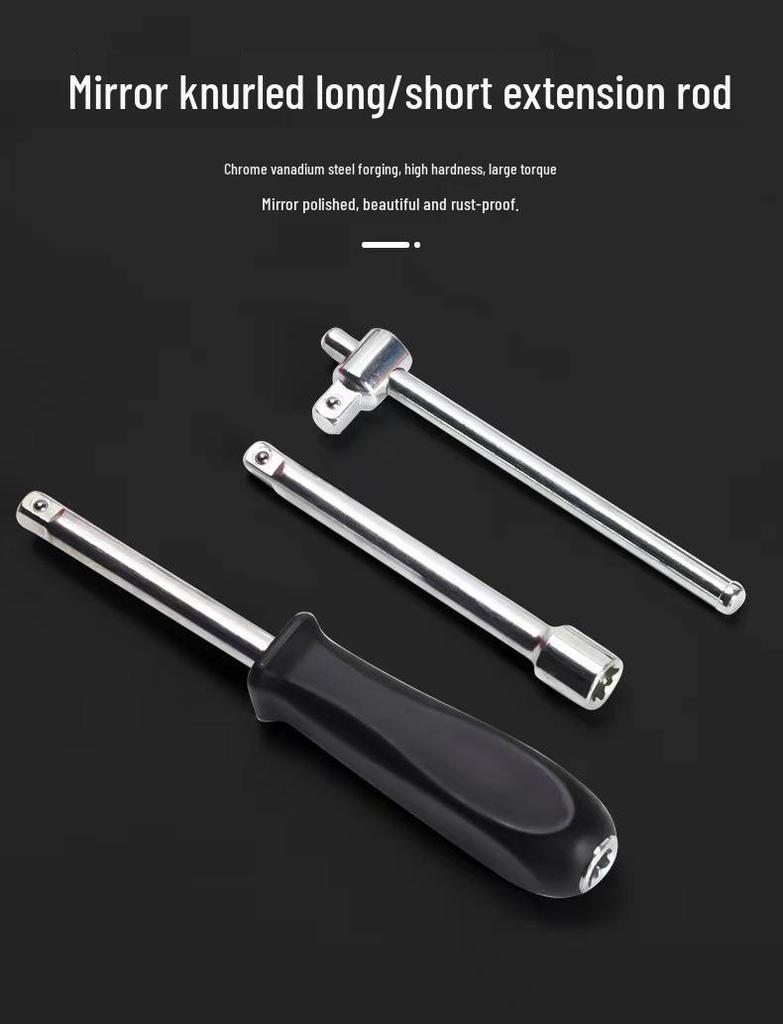 46-Piece Socket Wrench Set for Auto and Home Maintenance