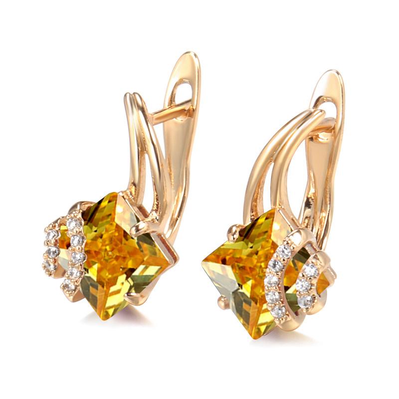 1 par de brincos quadrados vermelhos, azuis, verdes, multicoloridos, de zircônia, para mulheres, brincos pendurados geométricos, joias da moda para casamento, joias de Halloween e Natal