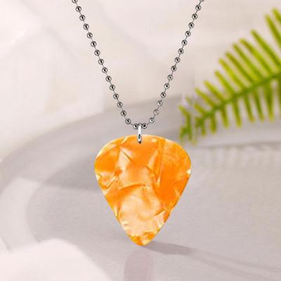 Collana da Uomo Decorativa Versatile Unisex Alta-Fredda Ciondolo Plettro di Chitarra per Indosso Quotidiano