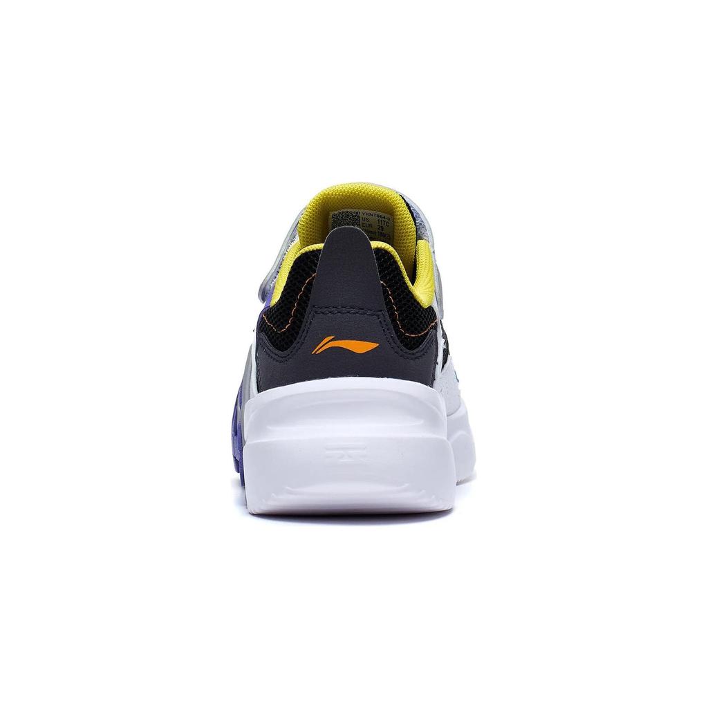 Li-Ning Cloud Non-Slip Shock Absorbing Wear-Resistant Lightweight Casual Shoes Kids Sneakers Black White Purple YKNT054-3
