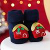Warm Cartoon Terry Baby Floor Socks - Autumn/Winter Christmas Red