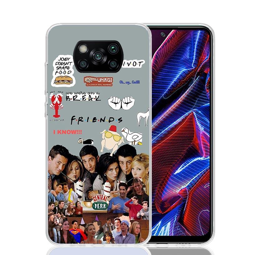Friends Tv Show Funny Family Case Phone Cover for Xiaomi Redmi Note 10 9 9S 8 8T 7 5 Pro Mi 12T 11T 10T 9T 12 11 Lite A3 A2 Tren