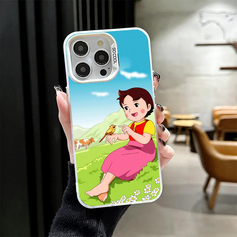 

Heidi Cartoon Cute Soft Phone Case for iPhone 15 16 17 Pro Max 17Air 16E 14 Plus 13 12 Mini Shockproof Cover Back Shell iPhone 14