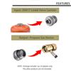 Adaptor din aluminiu pentru aragaz de camping cu gaz propan Input-en417 Lindal Valve Canister Output-gaz propan