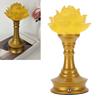LED Flower Lamp Resin Metal USB Rechargble Buddhistic Lamp Flower Night Light for Display Decoration Faith Supplies