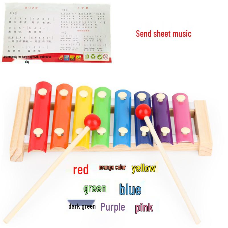 Baby and Toddler Wooden Musical Xylophone Toy - Educational Music Instrument for Early Childhood Development