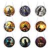 Yousheng Acrylic Puzzle Suncatcher, Halloween Black Cat Castle Raven DIY Sun Catcher Kit, Stained Glass Window Hanging Ornament for Home, Garden