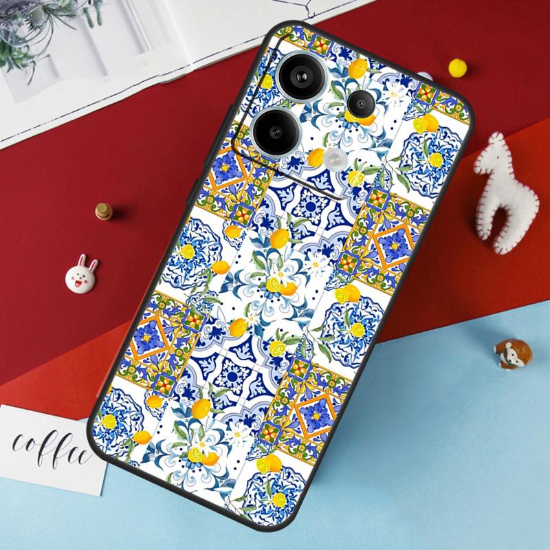 Mediterranean Lemon Case for Xiaomi Redmi Note 13 12 10 8 9 11 Pro 12S 10S 11S Redmi 13C 10A 10C 9C 12C Cover