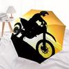 1 Stück Motorrad Sonnenuntergang Thema Hochwertiger Regenschirm, Automatisches Öffnen und Schließen Regenschirm, Multifunktionaler Regenschirm G0811049