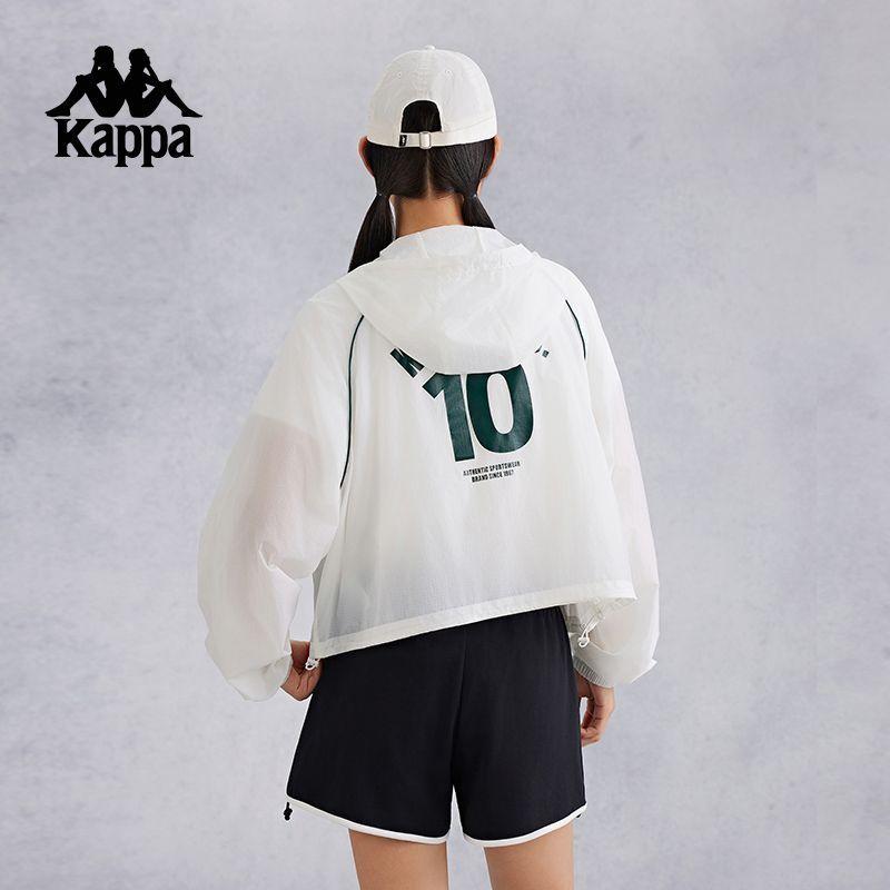 Kappa Back-to-back Windproof Coat, Women's Summer Sun Protection Coat, Waterproof Jacket, Jacket