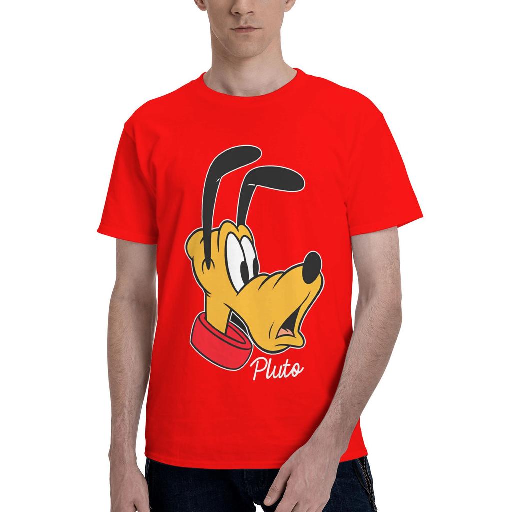 Pluto Cane Disney Stampa Grafica T-shirt Uomo Donna Cotone Puro Maglietta Abbigliamento
