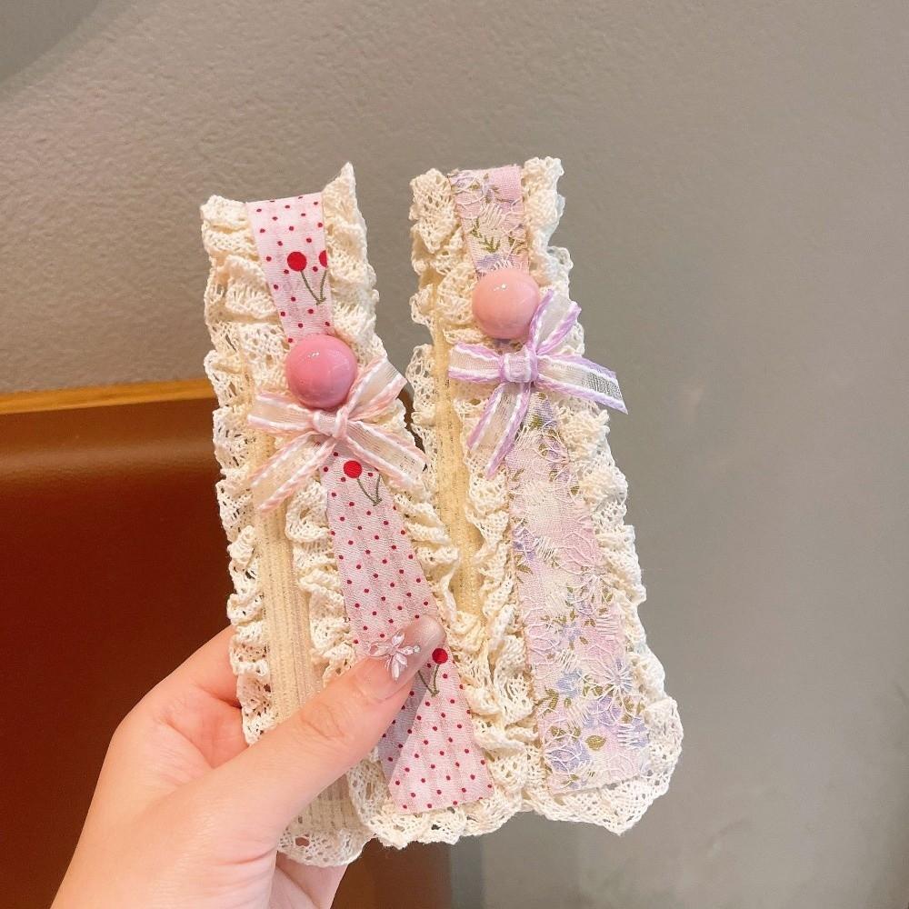 Openwork Lace Trim Paste Headband Contrasting Fabric Patchwork Hair Accessories Party Hairstyle