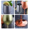 Stainless Steel Goblet Champagne Cup Wine Glass Cocktail Flutes Cup Wine Glass Restaurant Bar Beer Whiskey Drinkware