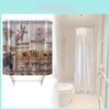 Animal Shower Curtain Peva Waterproof Bathroom Divider For Home Use