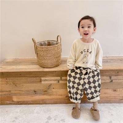 Herbst Baby Jungen Karohose Koreanischer Stil Kleinkinder Kinder Lässige Lockere Haremshose Kinderkleidung