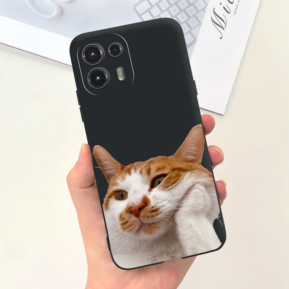For Moto Edge 20 Lite Case  XT2139-1 Funda Fashion Painted Black Soft Silicone Protector Cover For Motorola Edge 20 Fusion Coque