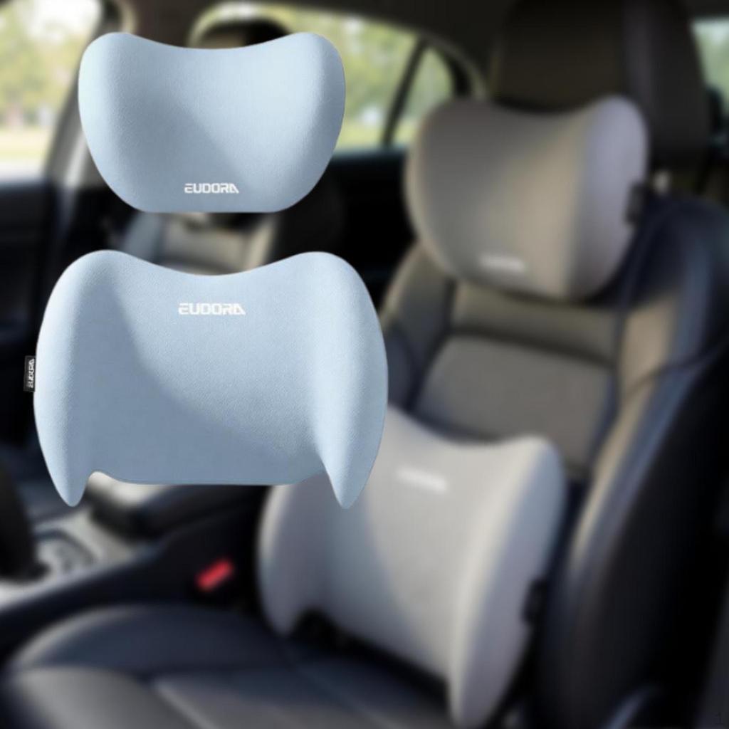 Car Headrest & Waist Support Cushion Fits All Vehicles Ergonomic Versatile Utility Neck