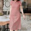 ZANZEA Women Casual Round Neck Summer Short Sleeve Print Dress