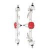 RC Car Front Rear Portal Axle Silver Red Aluminum Alloy High Load Bearings Front Rear Portal Axle Assembly for SCX10 II 1/10 RC Car