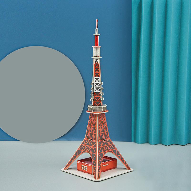 3D Paper Card World Famous Architectural Models Puzzle Handmade DIY Assembly Developmental Toys for Boys Gift