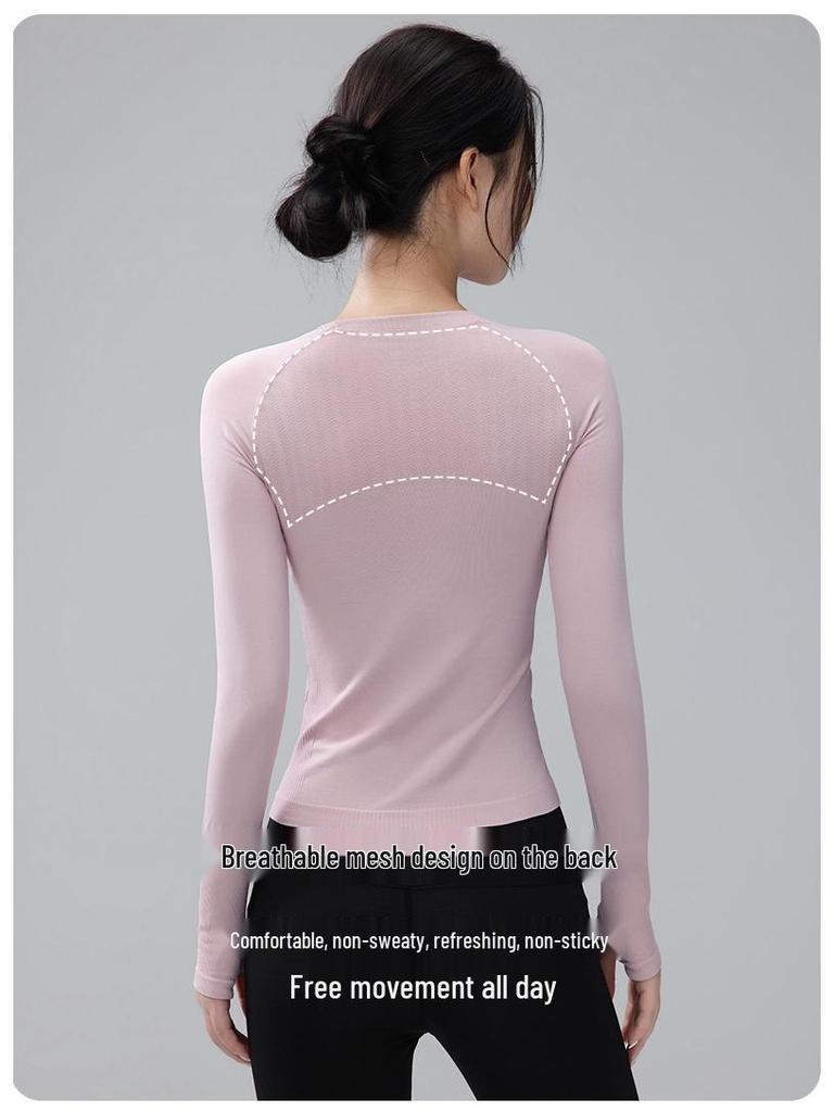 Women's Quick-Dry Slim Fit Long Sleeve Fitness Top for Autumn/Winter
