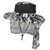 49MD Camouflage Mesh Sun Hat for Various Age Breathable Fisherman Hat with Neckflap Sweat Absorbent Hat for Outdoor Activity