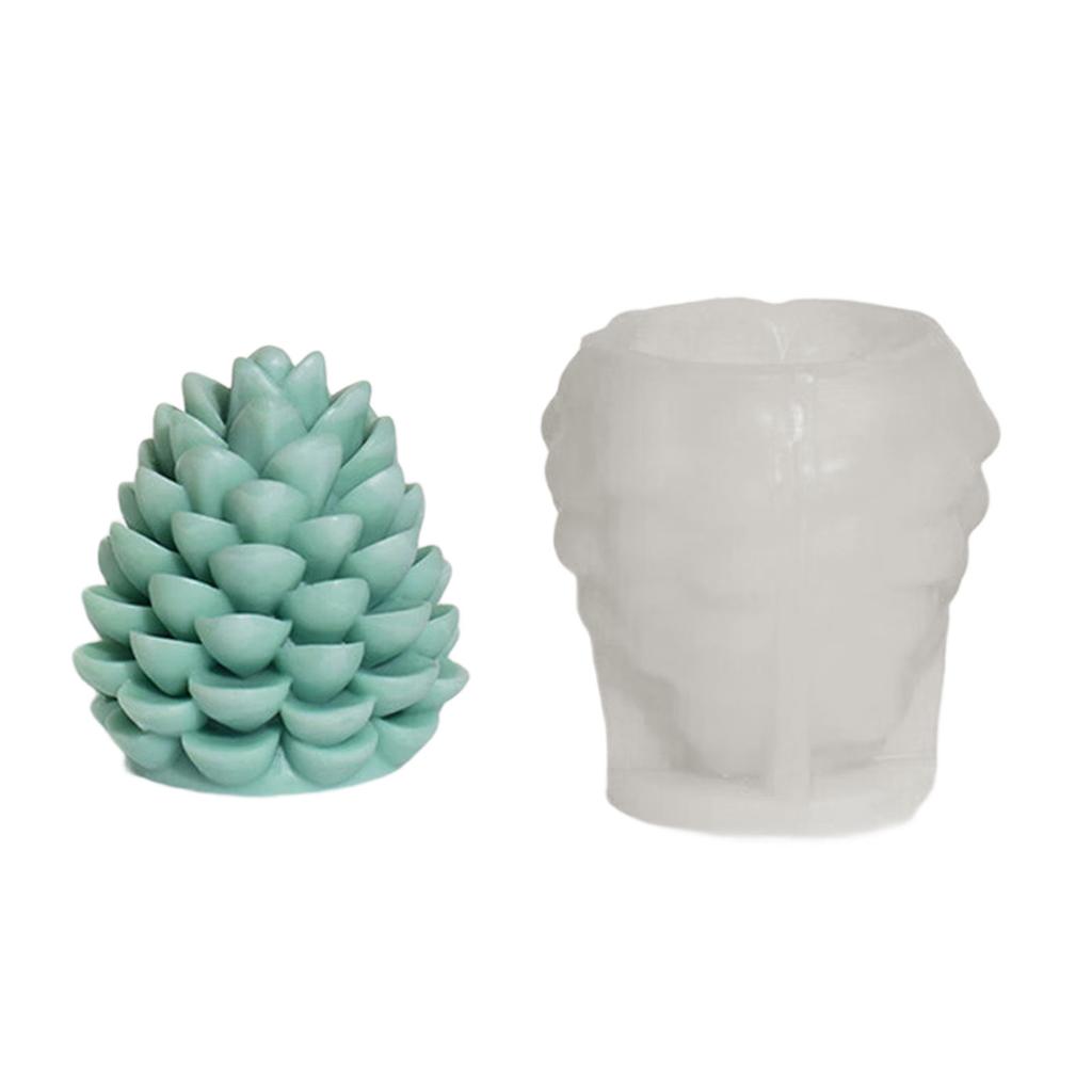 3D Tannenzapfen Silikonformen Kerzenformen Epoxidharzformen Gipsformen Handgefertigte Ornamentformen für die Kerzenherstellung
