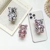 Mobile Phone Finger Foldable Epoxy Sequins Holder Cartoon 3D Cute Bear Shaped Phone