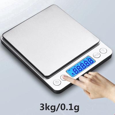 Prenosná digitálna váha 3 kg/0,1 g Kuchynská váha Diéta Pošta Presná váha Kuchynský nástroj