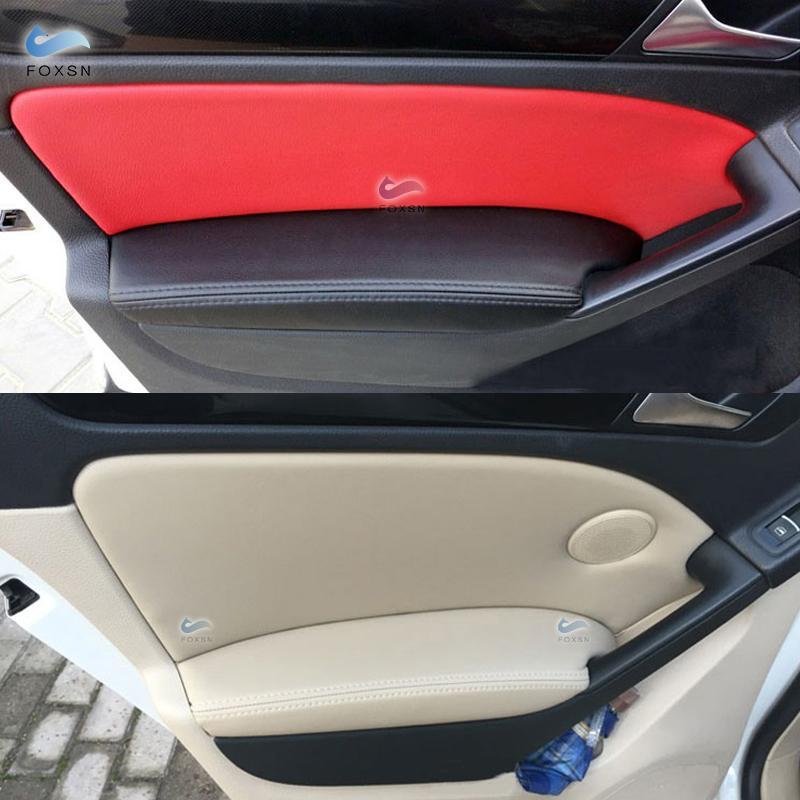 Per VW Golf 6 2010 2011 2012 2013 4pz Pannello Bracciolo Porta Auto Copertura Protettiva in Pelle Microfibra Trim