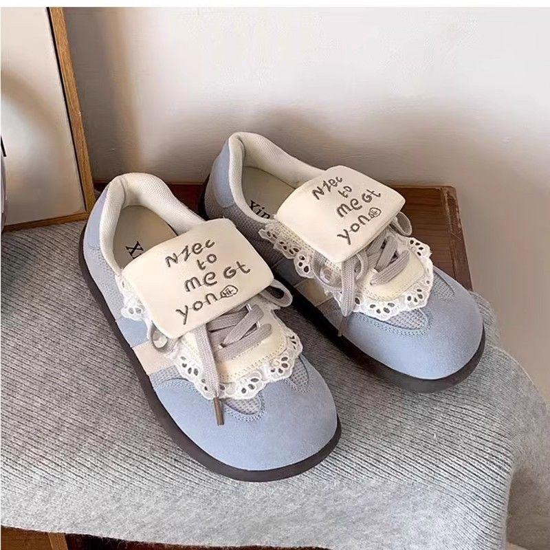 Puff shoes women's retro round head platform women's new spring and autumn light casual sports board shoes