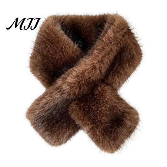 Soft Plush Winter Scarf Faux Fur Collar for Women, Neck Warmer Scarf, Fluffy Stylish Warm Coats Scarves, Thanksgiving Christmas Fashion Gifts Mothers